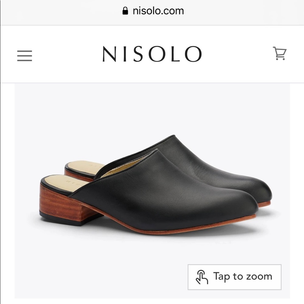 Nisolo black mariela mule